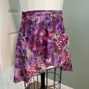 Balera Purple Floral Mini Skirt